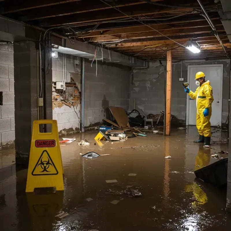 Flooded Basement Electrical Hazard in Wise, VA Property